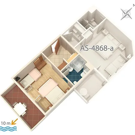 Apartment Studio Balica Rat 4868b Gornji Dolac